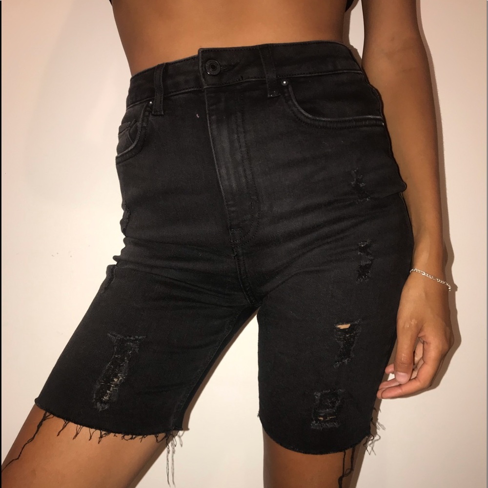 Ripped jeans shorts